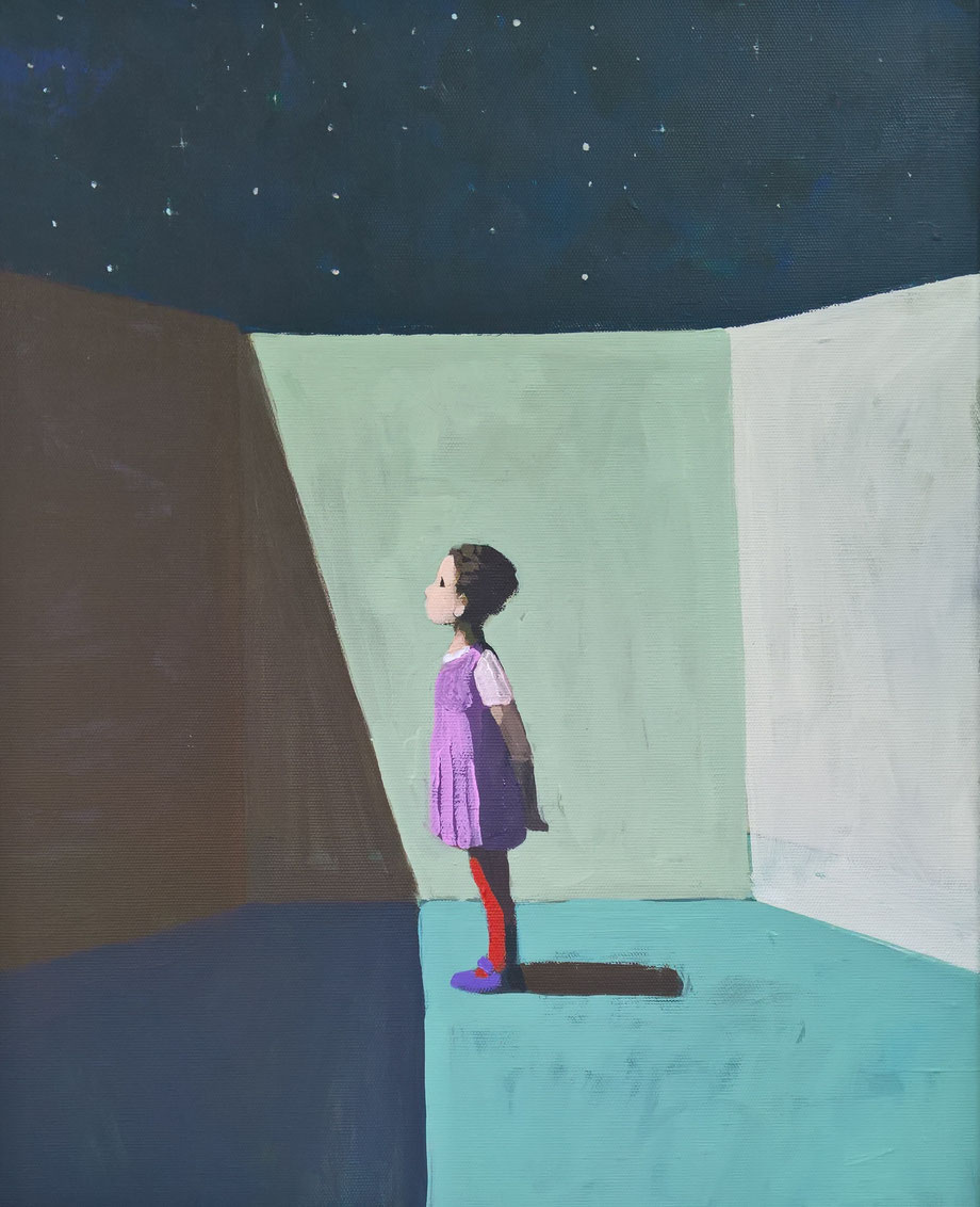 the moon room - Acryl auf Leinwand, 50x40cm, 2017