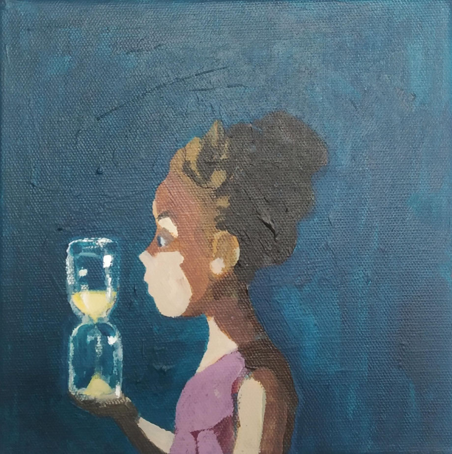 hourglass - Acryl auf Leinwand, 20x20cm,2019