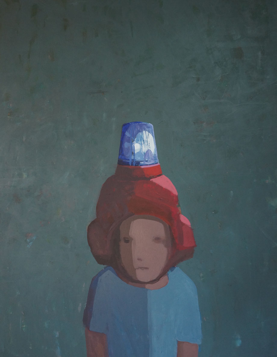 blue light boy - Acryl auf leinwand, 130x100cm, 2014
