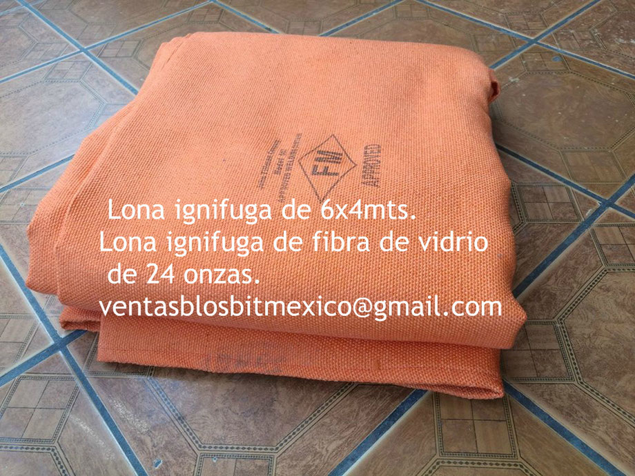 $9,600 + IVA. Lona ignifuga de 6x4 mts. (metros).