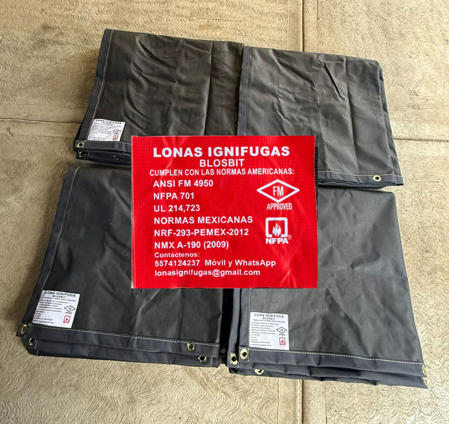 Lonas Ignifugas de algodon - norma PEMEX - NRF-293-2012