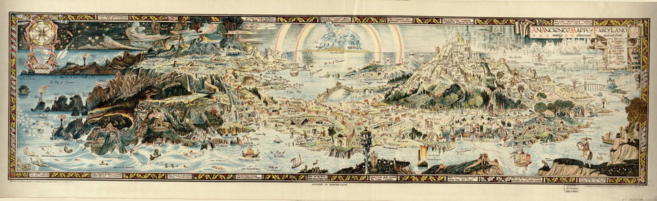 An ancient mappe of Fairyland, Bernard Sleigh, 1918/1920.