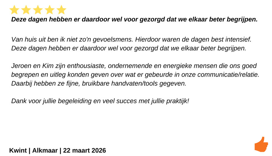 Het beste Relatieweekend van Nederland. Twee therapeuten voor jullie alleen