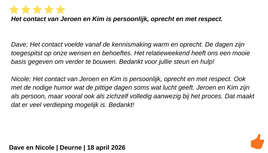 Relatieproblemen oplossen? Kies voor een relatieweekend met ervaren therapeuten. Beste van Nederland