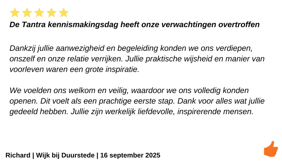 Tantra review. Tantra kennismaking. Ontdek tantra voor koppels