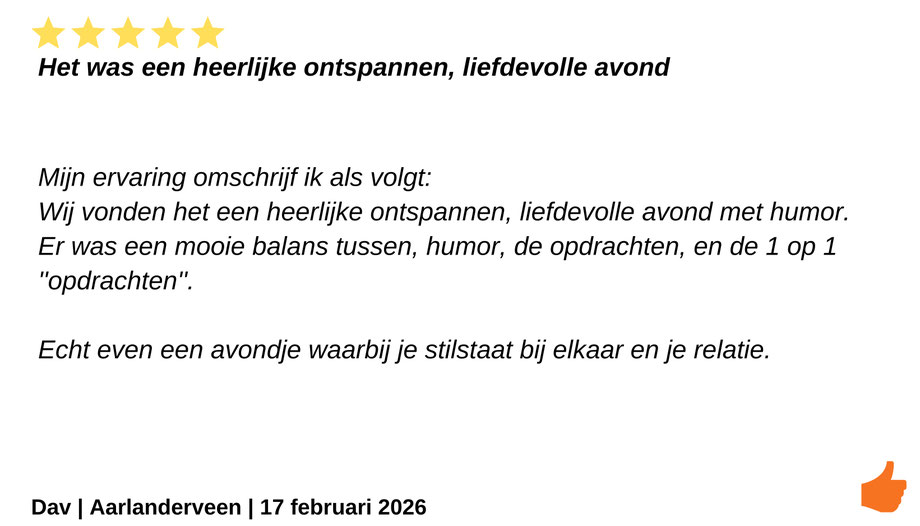 Date voor koppels met verbinding en verdieping. Date night