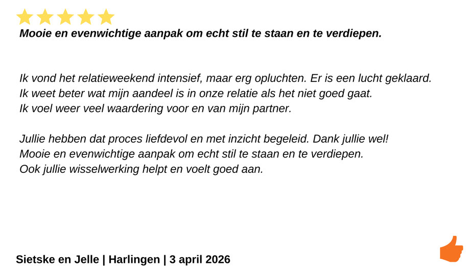 Relatieproblemen oplossen? Kies voor een relatieweekend met ervaren therapeuten. Beste van Nederland