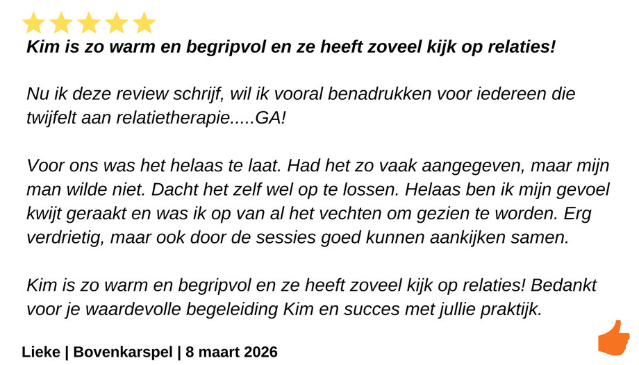 Beste Relatietherapie van Noord Holland en West friesland. Kim Kromwijk-Lub