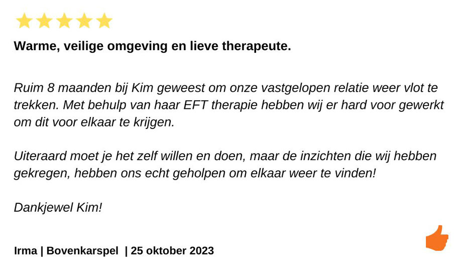 Review Relatietherapie Kim Kromwijk-Lub Enkhuizen