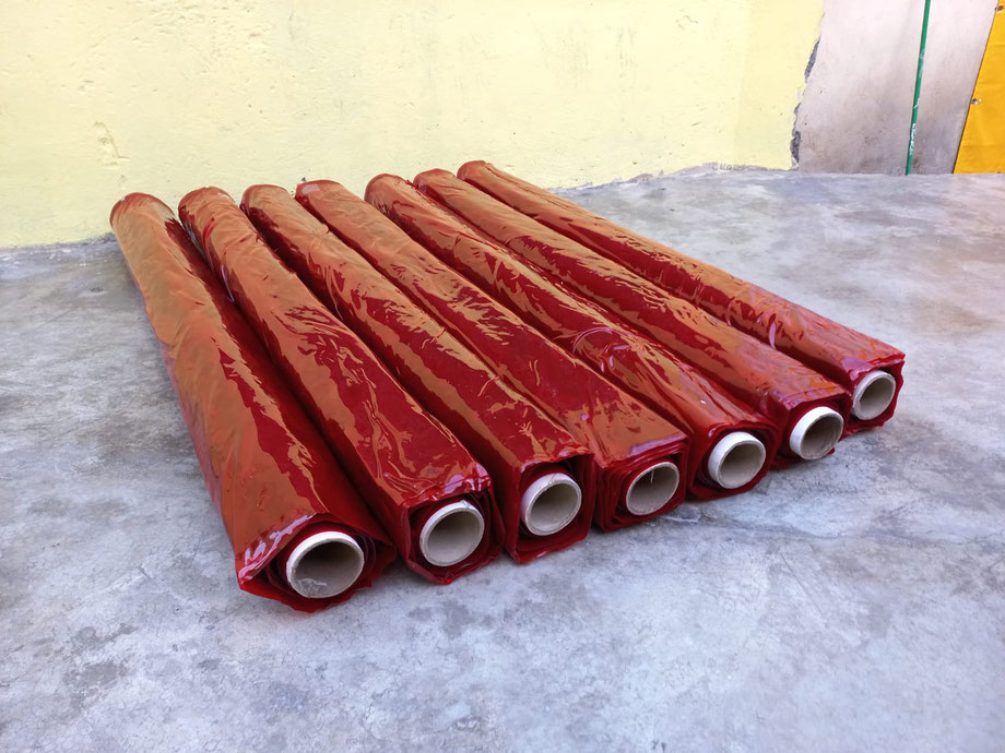 ROLLOS DE CORTINA ANTICHISPA ROJA PARA SOLDAR