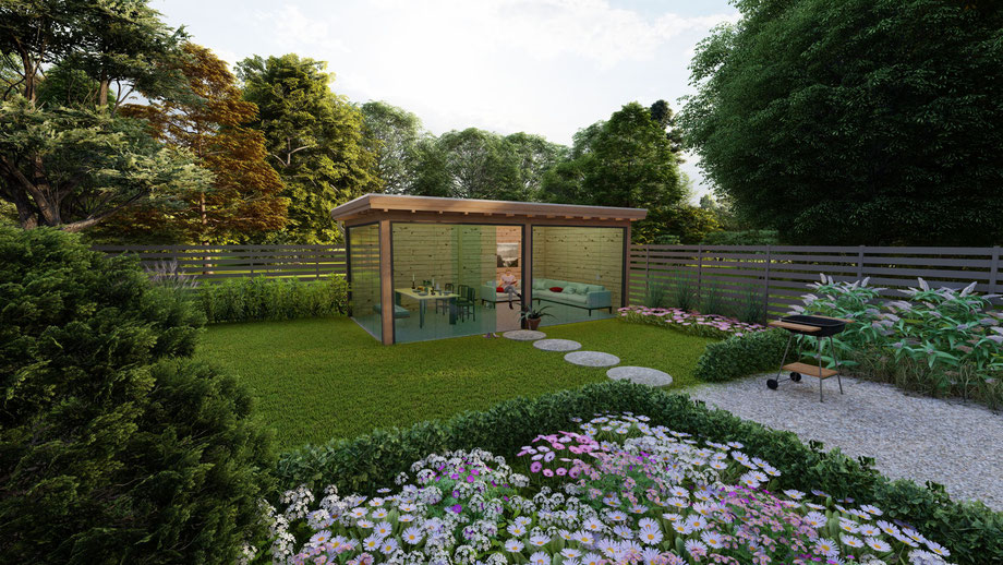 3D Ontwerp douglas tuinkamer | Kapelle, Zeeland