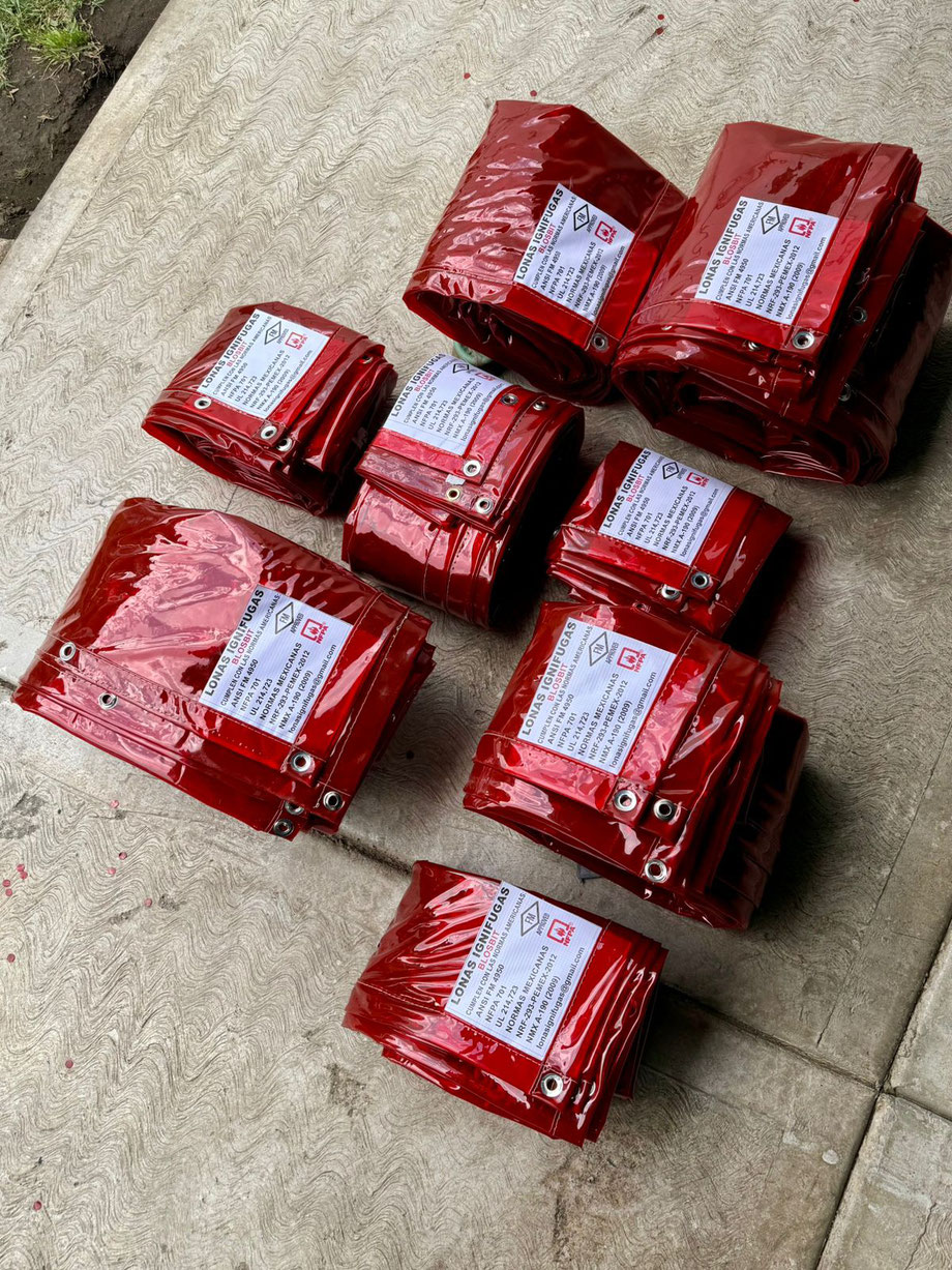 Proveedor de lonas ignifugas - Lona Ignifuga para uso horizontal - Entrega Inmediata - Envios a todo Mexico