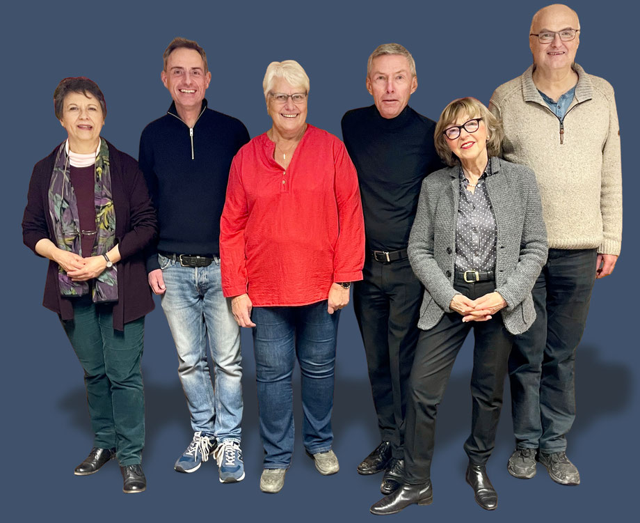 Vorstand der Thomas Mann-Gesellschaft Hamburg e.V.  von links nach rechts: Schatzmeisterin  Beate Bartsch/1. Vorsitzender Oliver Fischer/Beisitzerin Silke Jahnke/Beisitzer Wolfgang Eschermann/2. Vorsitzende Gabriele Werner/Beisitzer Volker Sattler