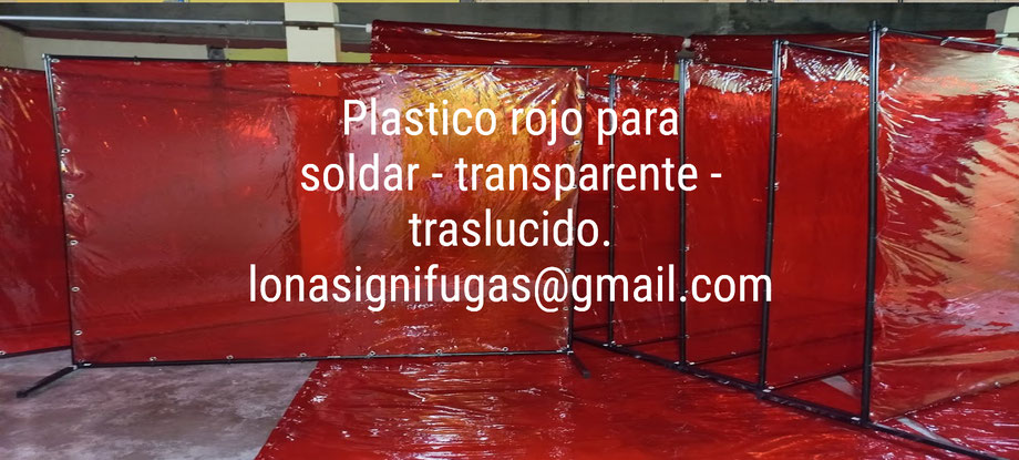 Plástico rojo para soldar - transparente - traslucido