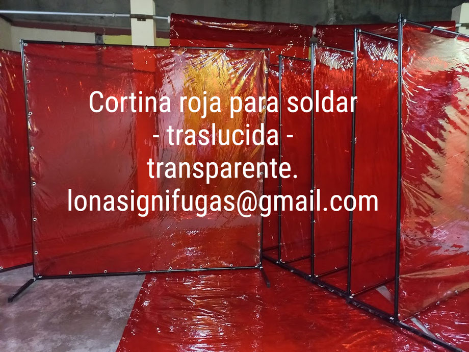 Cortina roja para soldadura - MIG - TIG - Entrega Inmediata - Envios a todo Mexico - 5574124237
