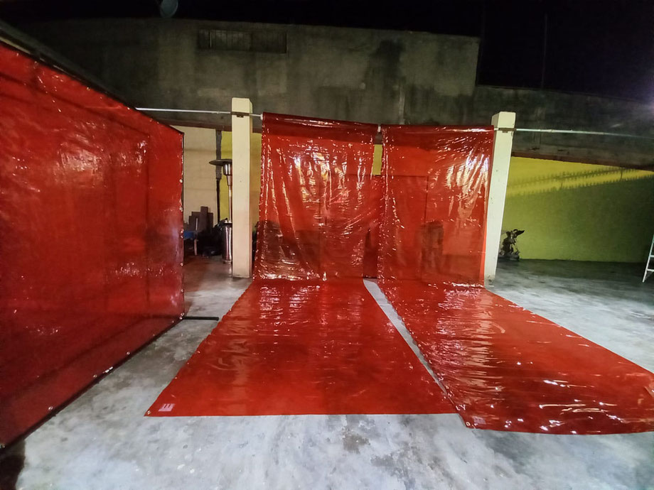 Rollo de cortina transparente para soldar - Entrega Inmediata