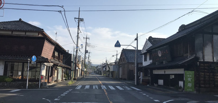 桐生市本町2丁目の古い町並み