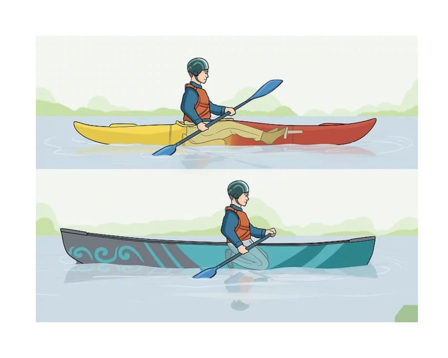 Quelle est la différence entre un canoë et un kayak? CAP07 Canoë