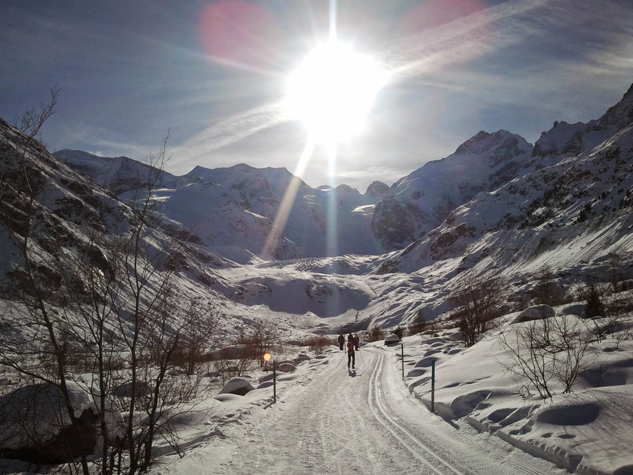 On the way to the Morteratsch glacier