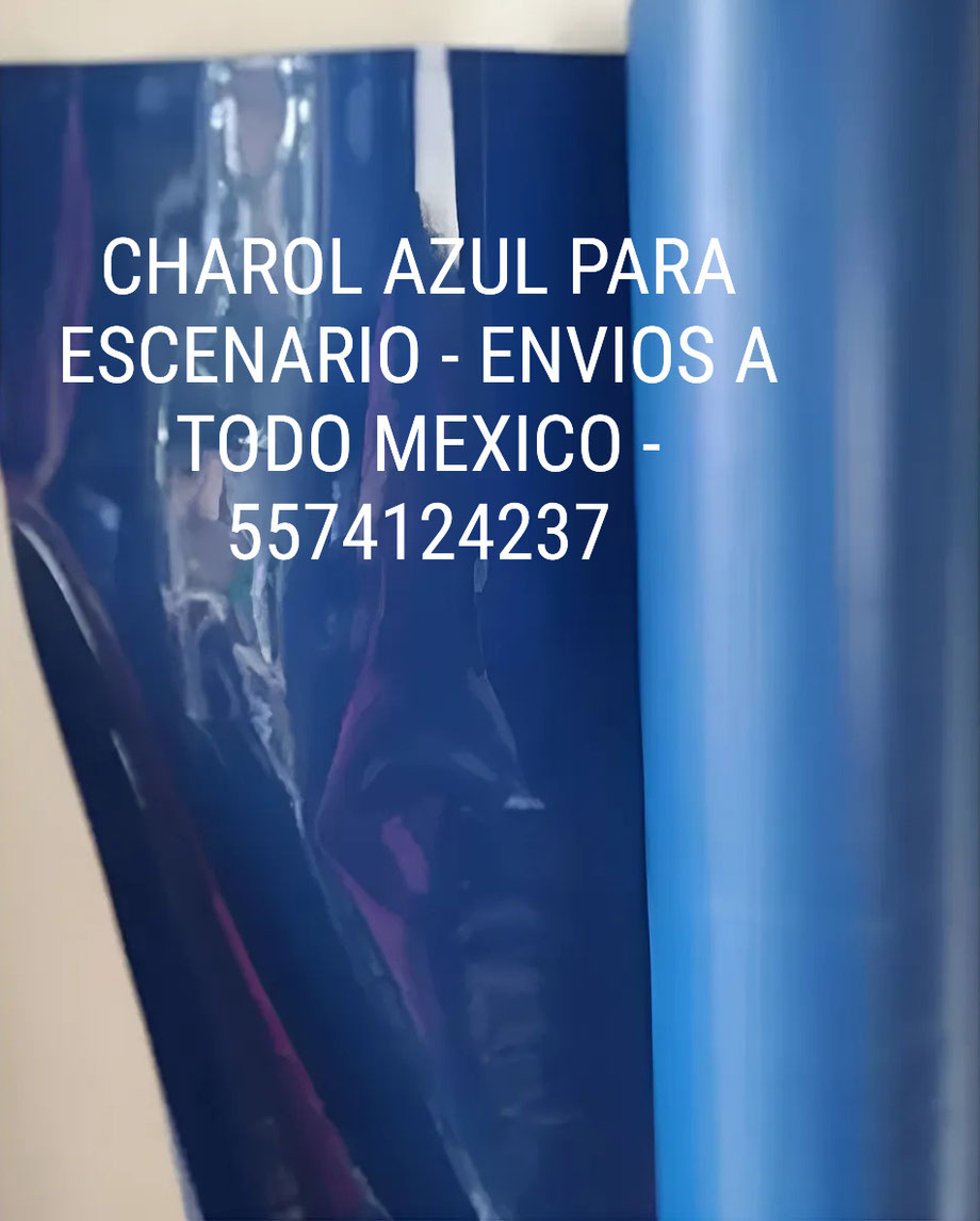 Charol azul para Escenario - Rollo de 1.40 metros de ancho x 50 metros de largo - Envios a todo Mexico - Entrega Inmediata - 5574124237