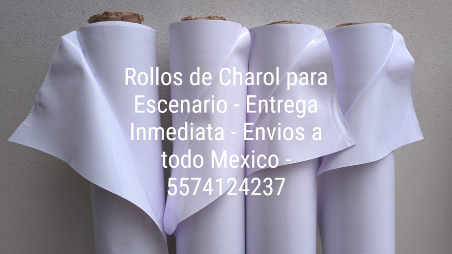 Charol blanco para Escenario - Rollo de 1.40 metros de ancho x 50 metros de largo, calibre 8