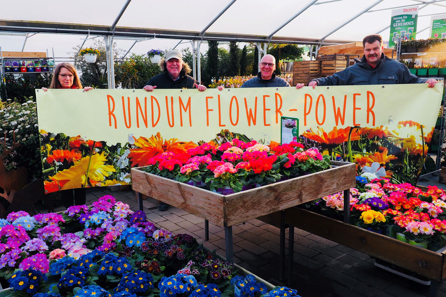 Rundum Flower-Power wird auch die Dekoration, da sind sich die Verantwortlichen der Musikvereinigung und von Wershofen Gartenbau einig.