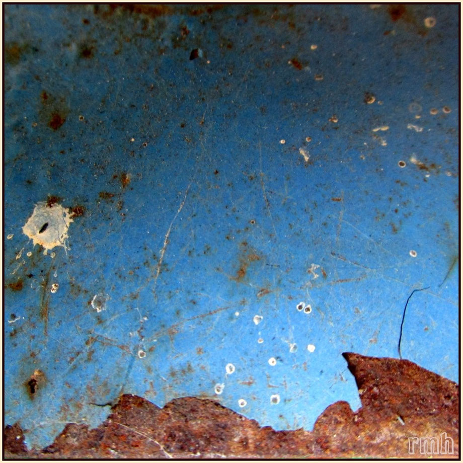 "landscape", rusty blade of an old garden hoe