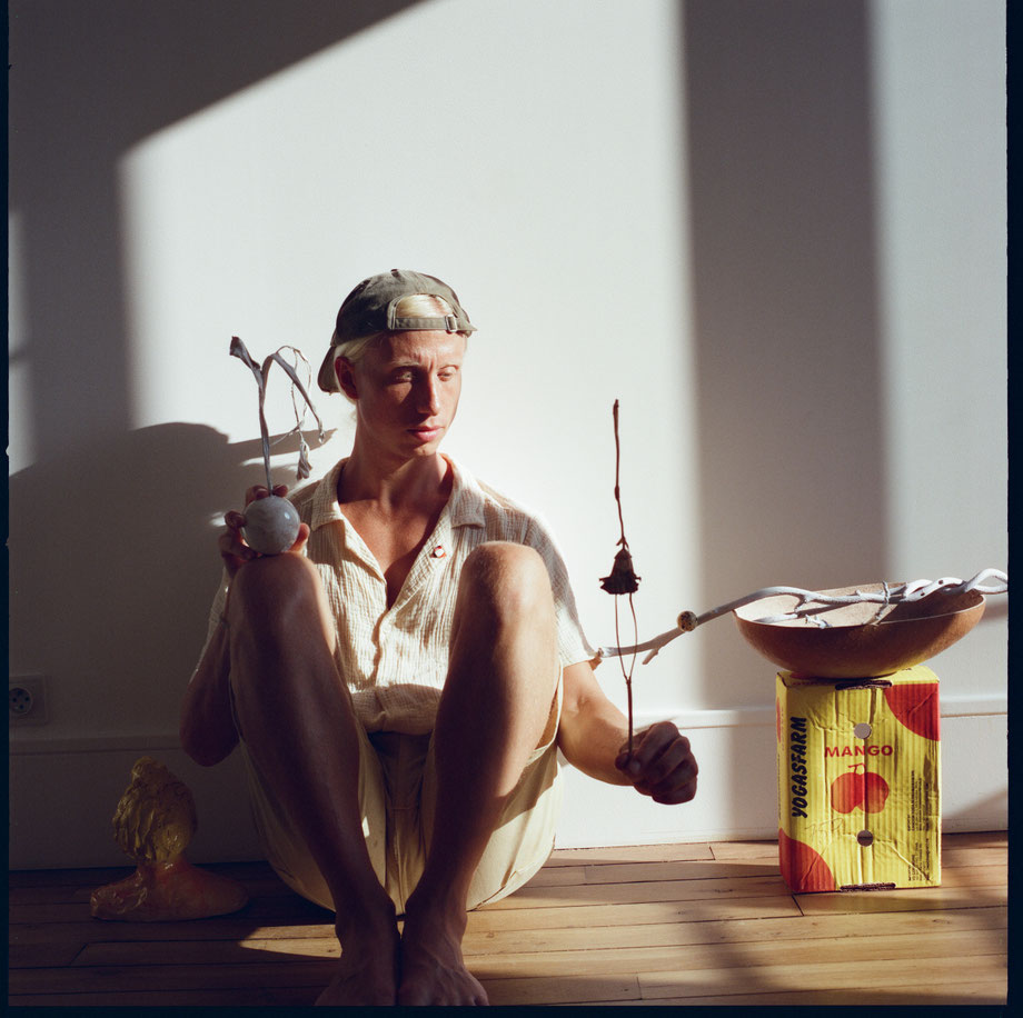 Portrait of Emile Kirsch photographed on an analog Hasselblad camera.