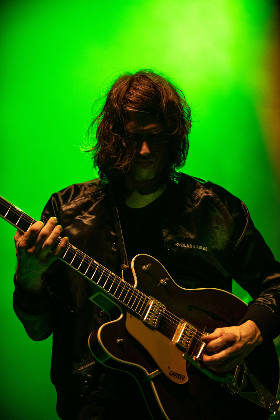The Black Angels live at Olympia Paris on their tour 2024 Christian Bland on guitar, photographed on analog film by Vivien Liskovsky