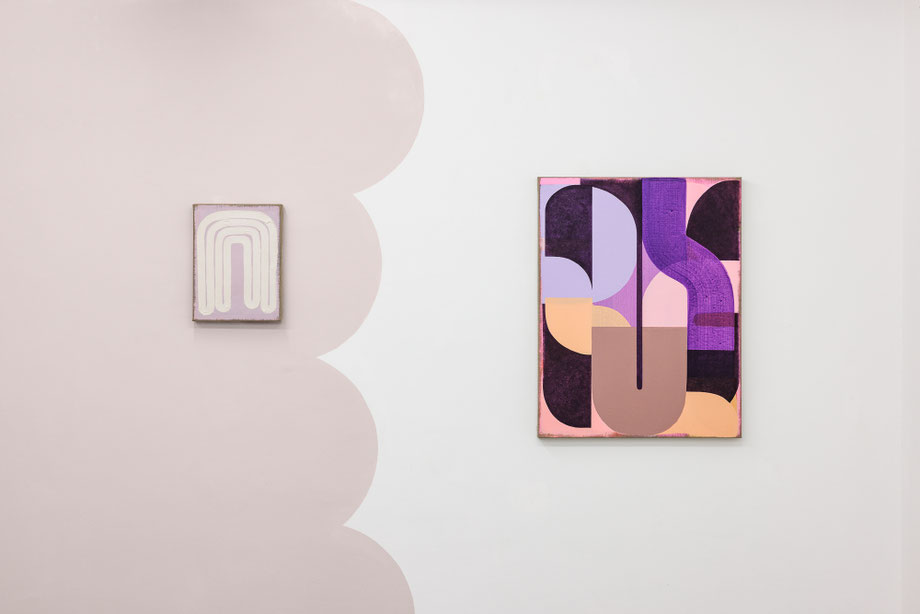 Julia Brennacher Ausstellungsansicht Detail Schaulager Suppan Wien 2025, Gemälde Wandbild