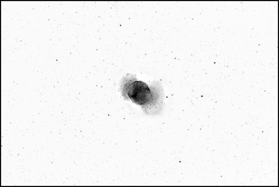 Messier 27 Dumbbell Nebula - M 27 Hantelnebel  invertierte Aufnahme MeixnerObservatorium 