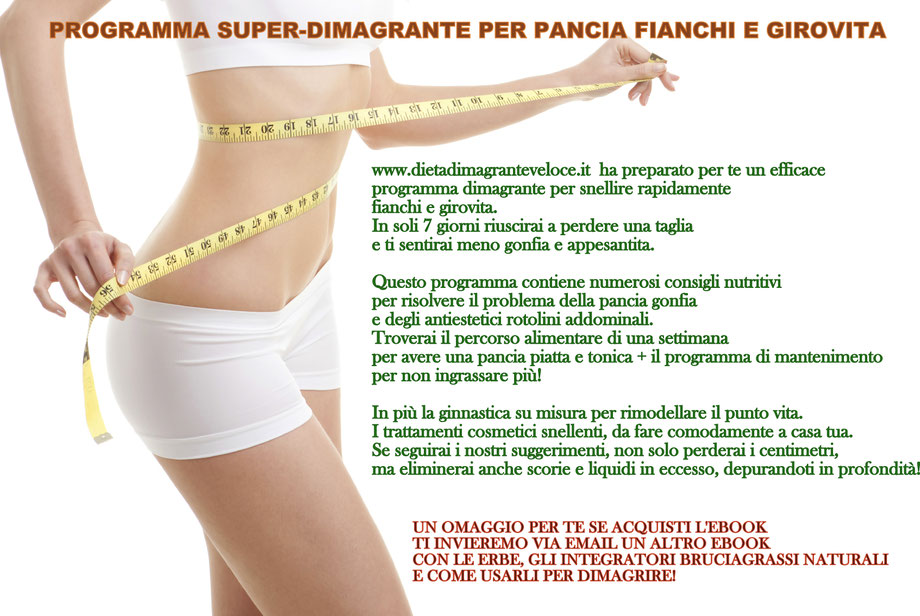 programma dimagrante completo per pancia fianchi e girovita 