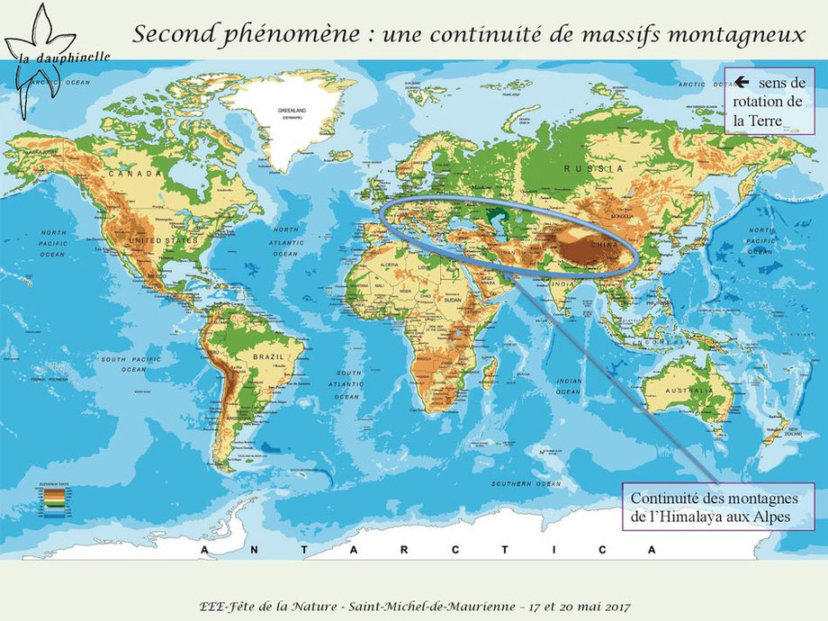 L’origine des espèces exotiques envahissantes, La Dauphinelle continuité des massifs montagneux