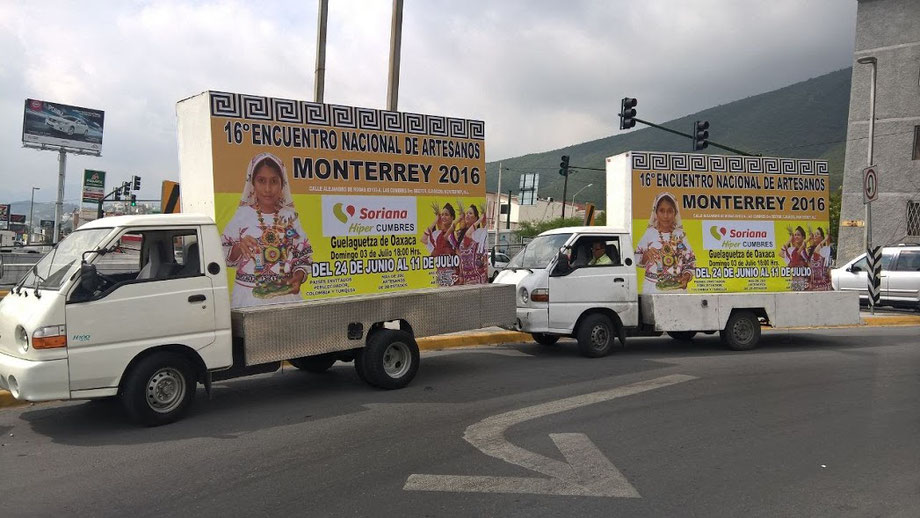 Vallas moviles en Monterrey, Nuevo Leon, Mexico. Renta, los 365 días del año.