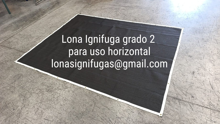 Lona Ignifuga grado 2 para uso horizontal