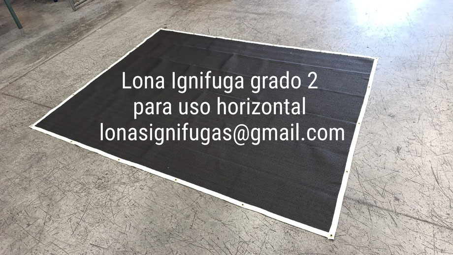 Lona Ignifuga grado 2 para uso horizontal