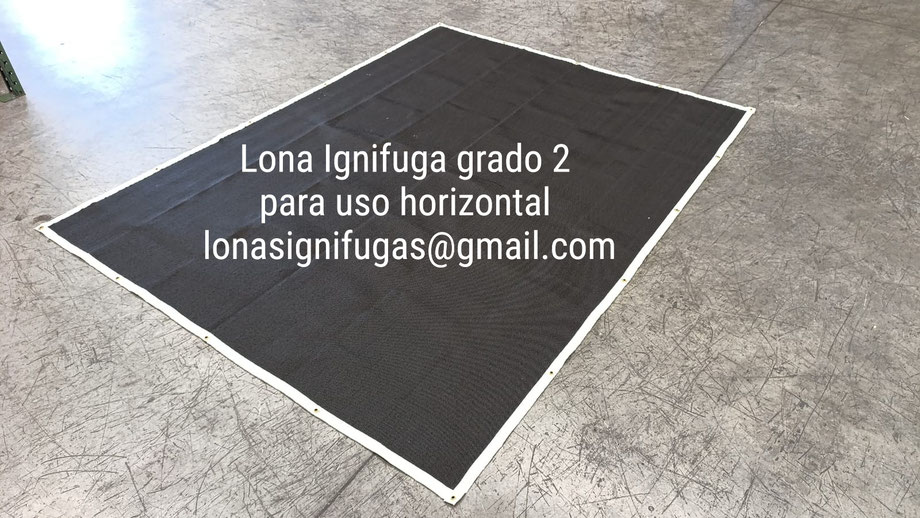 Lona Ignifuga grado 2 para uso horizontal