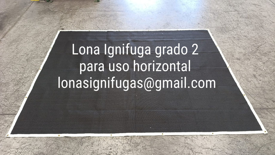 Lona Ignifuga grado 2 para uso horizontal