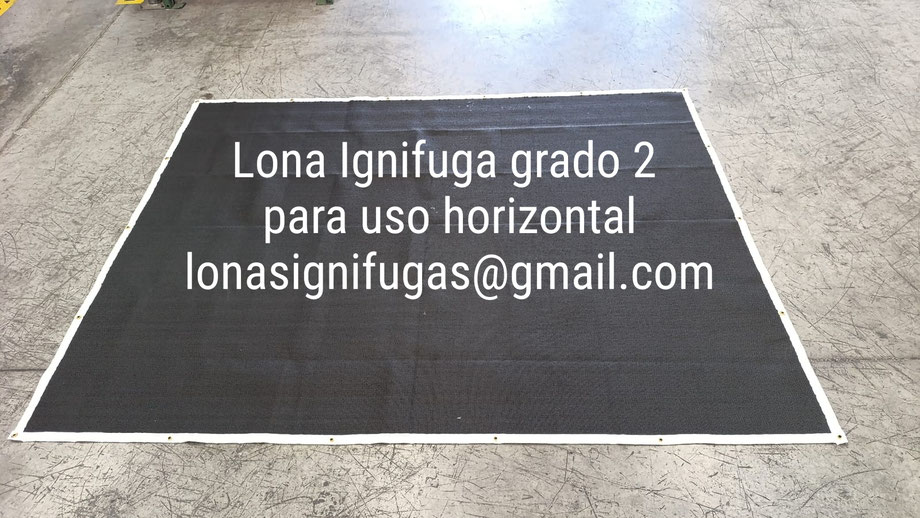 Lona Ignifuga grado 2 para uso horizontal