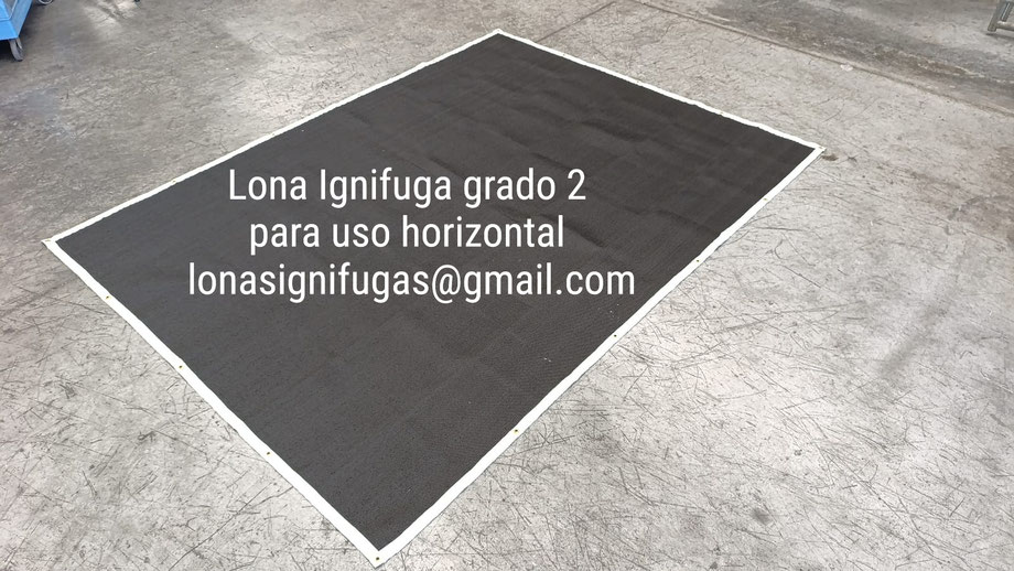 Lona Ignifuga grado 2 para uso horizontal