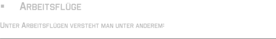 Arbeitsflüge