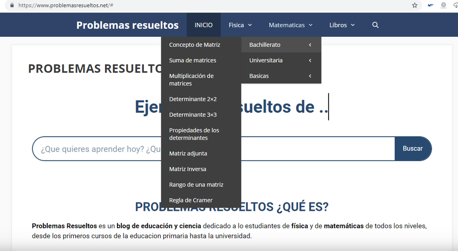 Problemas resueltos de matemáticas y física