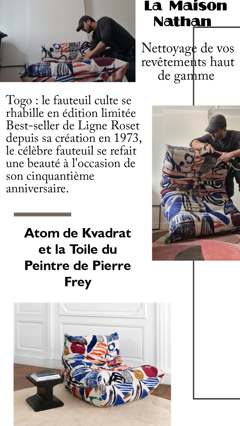 Nettoyage Togo ligne Roset