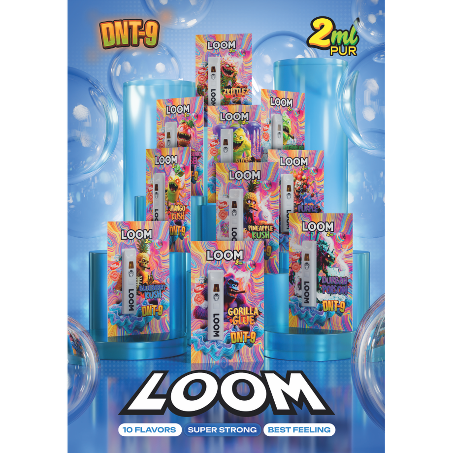 Alle LOOM Dnt-9 Vapes 2 ml mit echten Terpenen und 99 % DNT-9