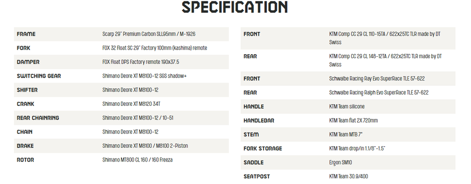 2021 KTM Scarp Master Specification - Save £1230!