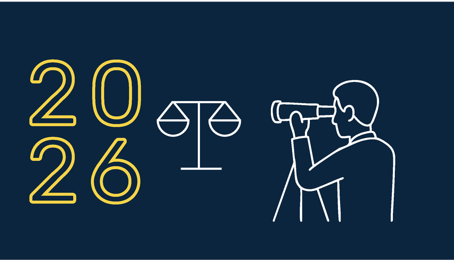 Symbolische Darstellung von Recht und Zukunftsausblick 2026