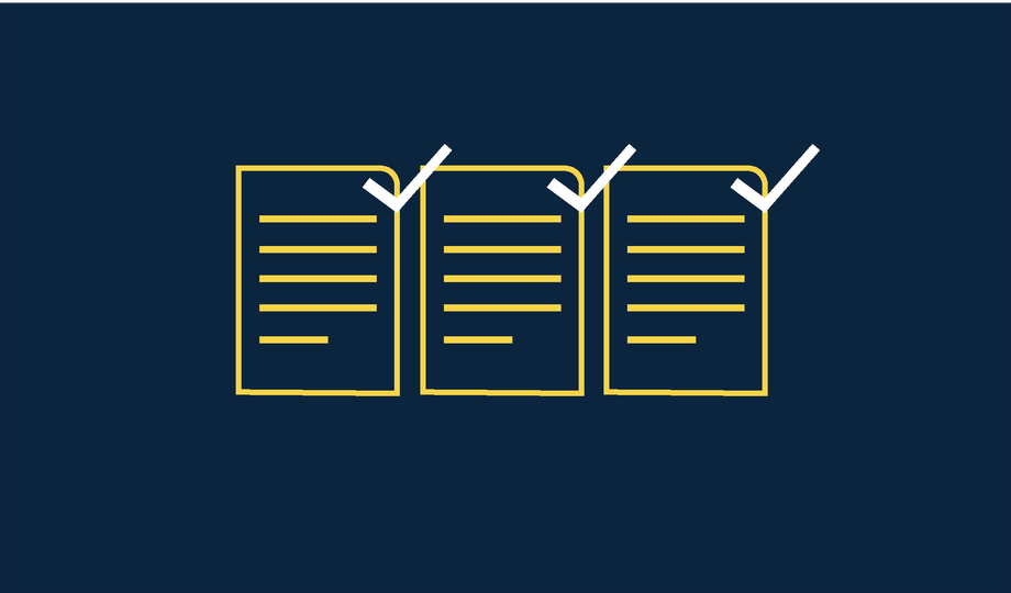 Illustration mit Dokumenten-Icons als Symbol für Dokumentation im Arbeitsverhältnis