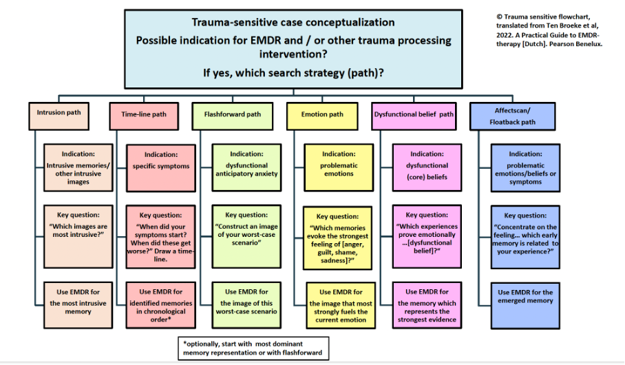 EMDR case conceptualization flowchart Enhancing Trauma Treatment
