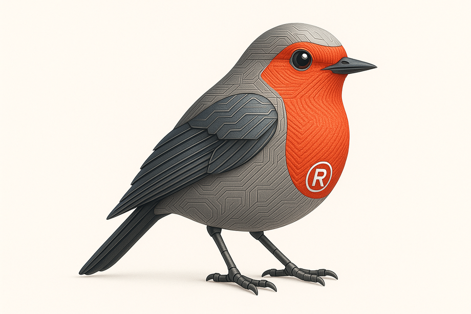 Das Rotkehlchen (Erithacus rubecula), auf den Britischen Inseln einfach als Robin oder Robin Redbreast bekannt