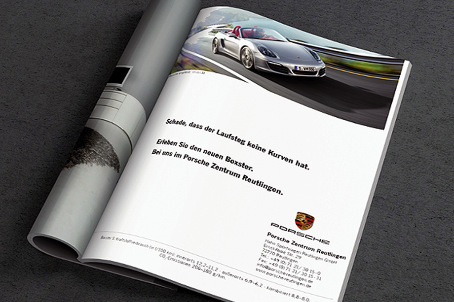 Boxster Anzeige »Modemagazin« | Porsche Deutschland GmbH | Auftraggeber: Chromedia Dialogmarketing GmbH